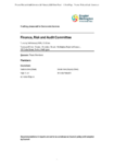 Finance Risk and Audit Committee 24 February 2026 Order Paper preview