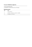 Public Agenda for the Council Workshop 27 August 2026 preview